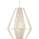 Fraxel 1 Light 17 inch White/Frosted White/Vanilla Pendant Ceiling Light