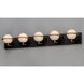 Revolve LED 34.25 inch Black and Gold Bath Vanity Wall Light