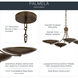 Palmela 4 Light Lacquered Bronze Convertible Chandelier Ceiling Light