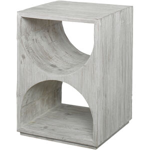 Hans 25 X 18 inch Distressed Ivory Side Table