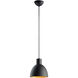 Cora 1 Light 8.75 inch Black and Gold Single Pendant Ceiling Light