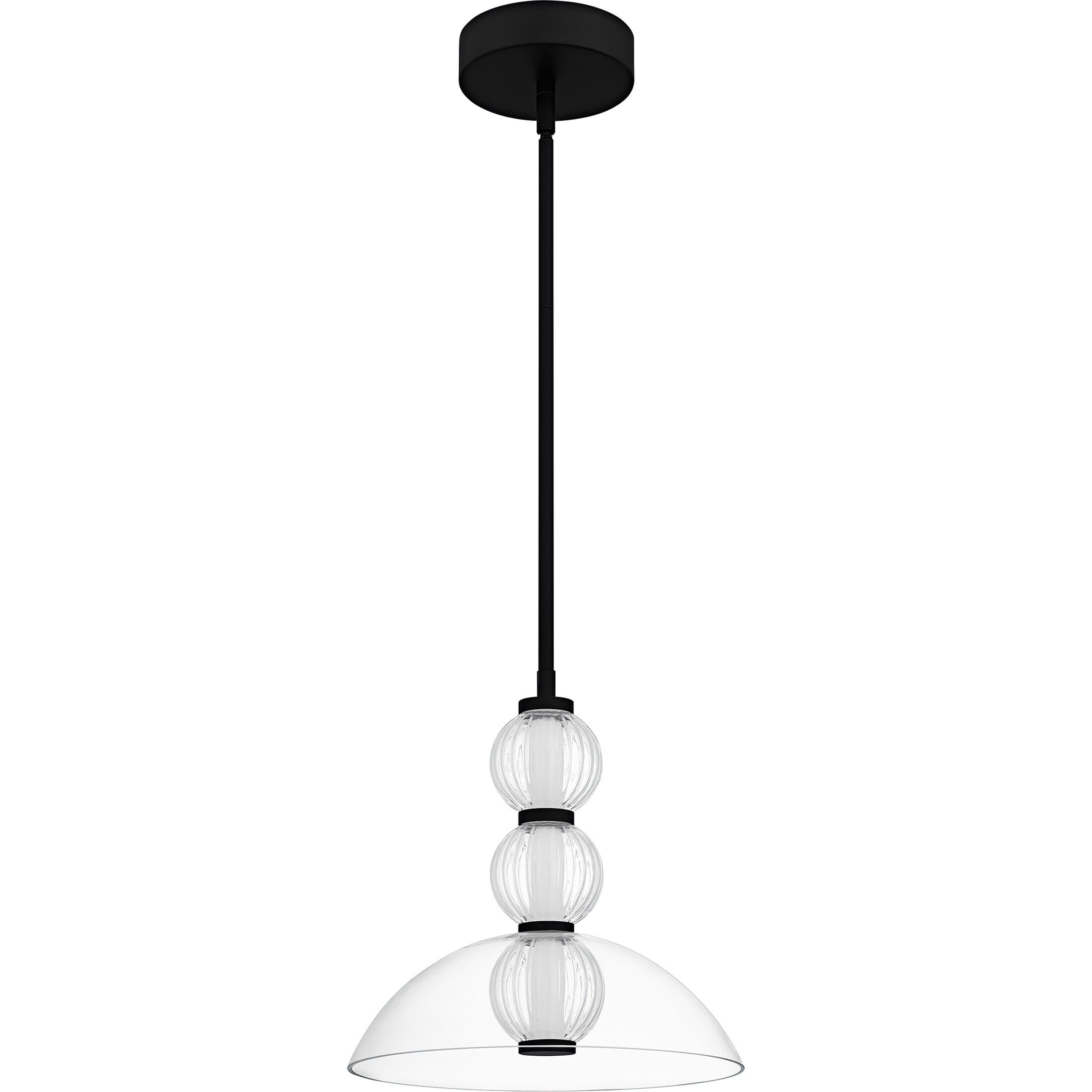 Elway LED 12 inch Matte Black Pendant Ceiling Light