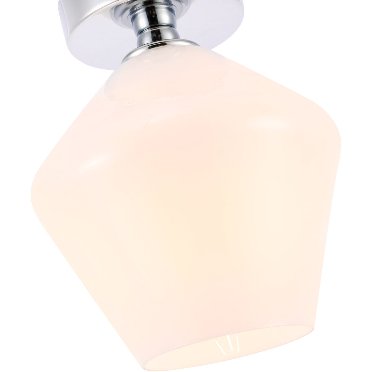 Gene 1 Light 8 inch Chrome Flush Mount Ceiling Light