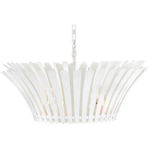 Reina 8 Light 33.75 inch Textured Plaster Chandelier Ceiling Light