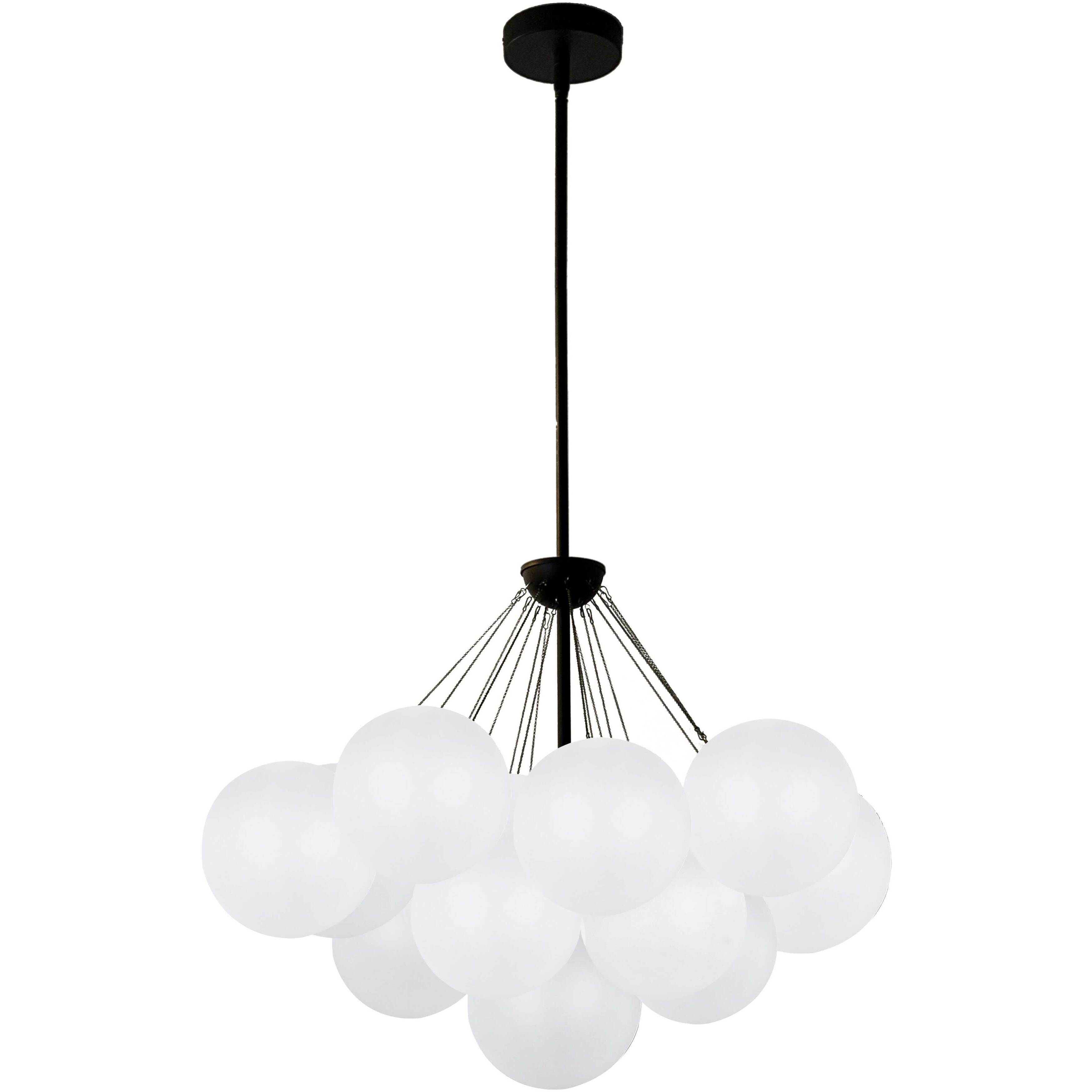 Miles LED 27 inch Matte Black Chandelier Ceiling Light