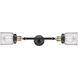 Franklin Restoration Small Bell LED 5 inch Black Antique Brass Bath Vanity Light Wall Light in Clear Glass, Franklin Restoration