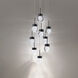 Double Bubble 9 Light 17 inch Black Multi-Light Pendant Ceiling Light
