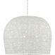 Piero 3 Light 31.5 inch White Chandelier Ceiling Light, Large