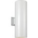 Outdoor Cylinders LED 18.25 inch White Outdoor Wall Lantern