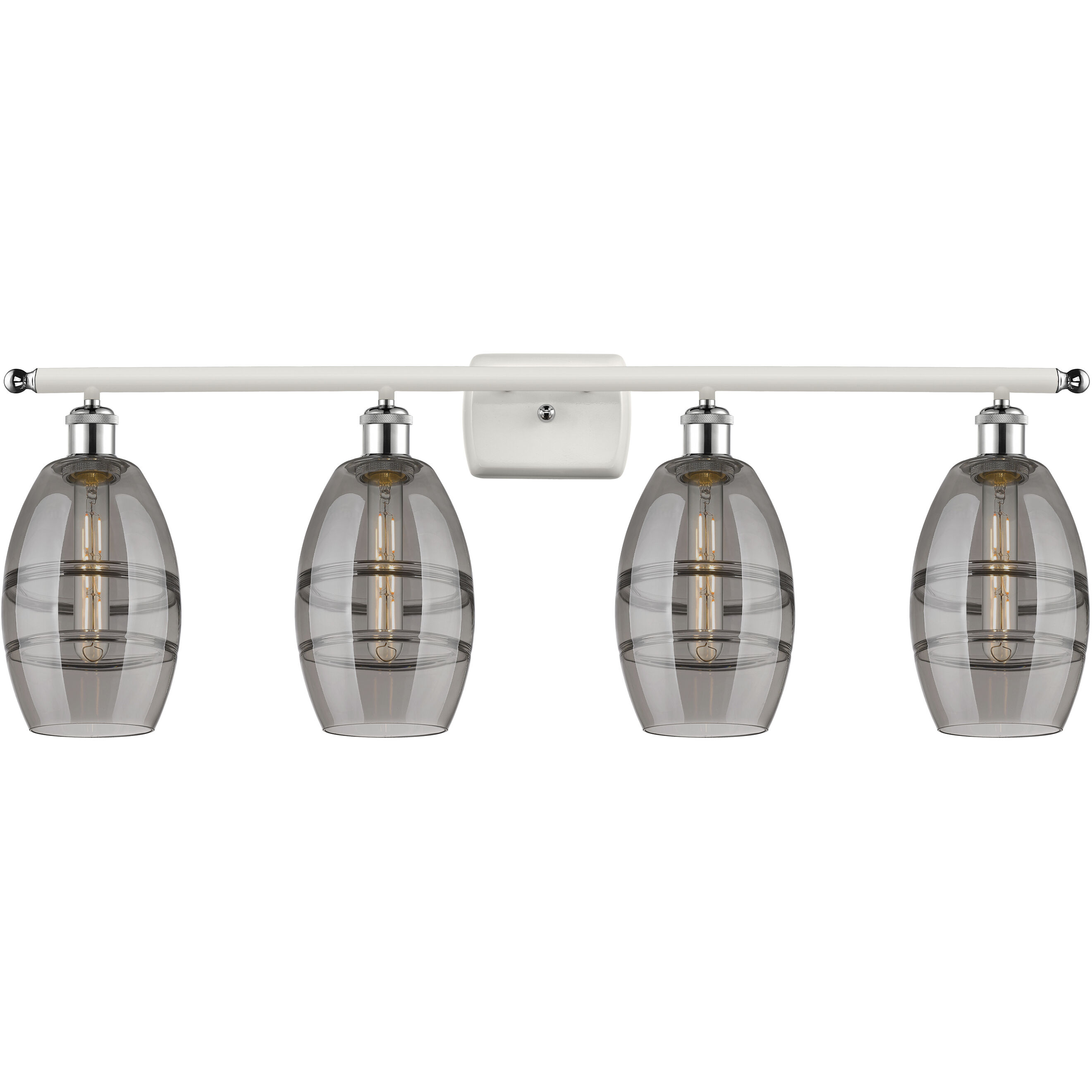 Ballston Vaz 4 Light 35.88 inch White Polished Chrome Bath Vanity Light Wall Light