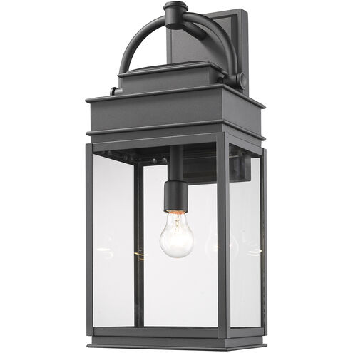 Fulton 1 Light 24.25 inch Black Outdoor Wall Light