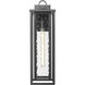 Ashland 1 Light 23 inch Matte Black Outdoor Sconce in Waterglass