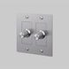 2G 100-120 Steel Dimmer Switch, LED