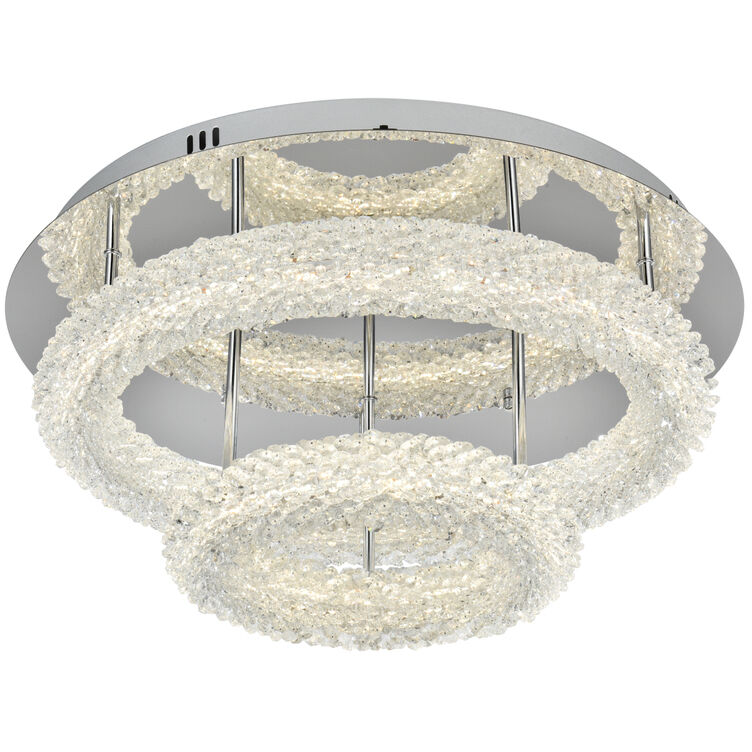 Bowen 2 Light 22 inch Chrome Flush Mount Ceiling Light