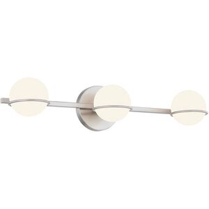 Textile Collection - Centric 3 Light 23 inch Brushed Nickel Bath Bar Wall Light