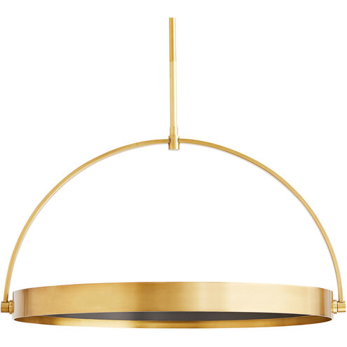 Fisk LED 28 inch Antique Brass/Bronze Pendant Ceiling Light