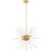 Utopia 8 Light 26 inch Satin Brass Pendant Chandelier Ceiling Light