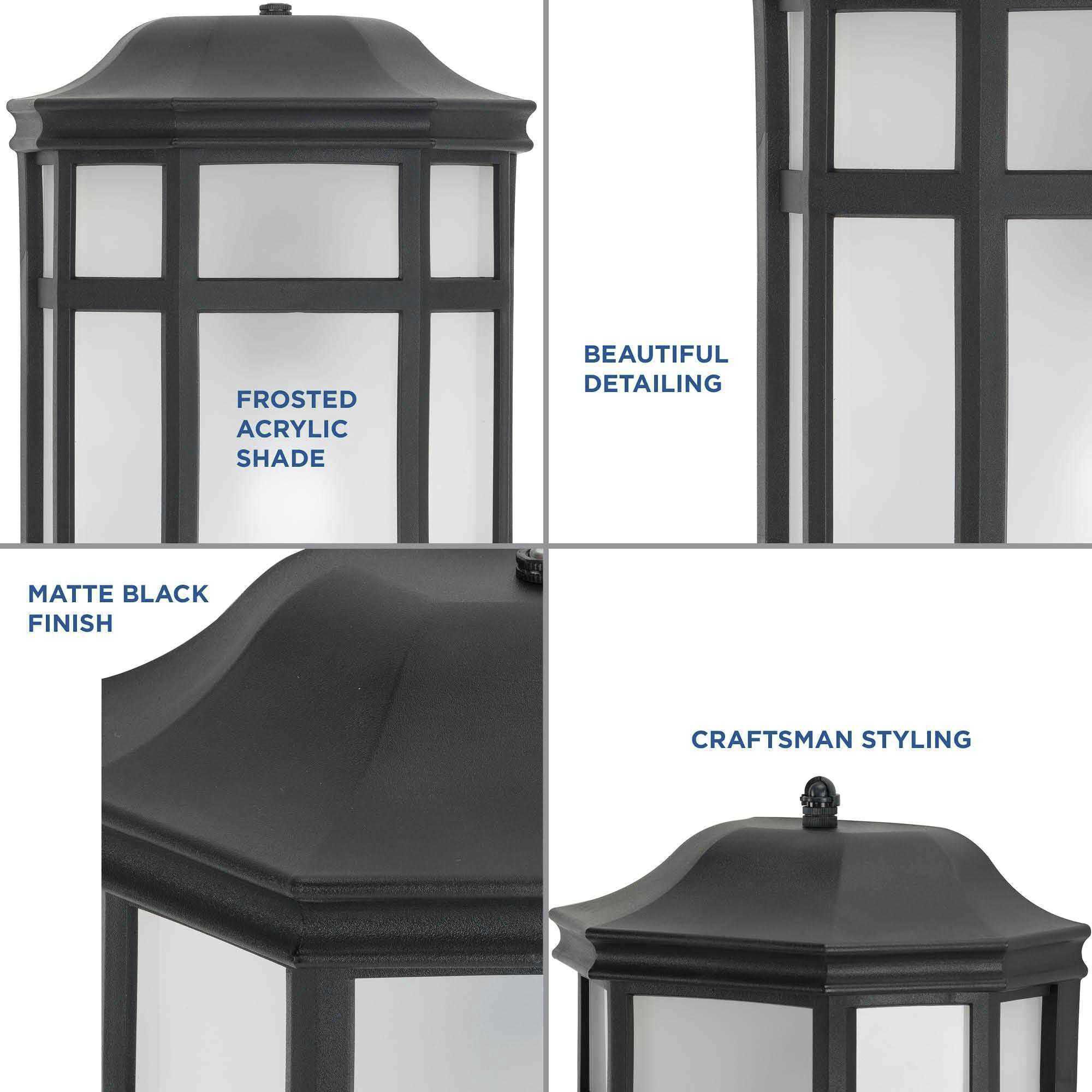 Milford Non-Metallic Lantern 1 Light 10 inch Textured Black Outdoor Wall Lantern