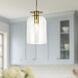 Alora Mood Sylvia 1 Light 8 inch Brushed Gold Pendant Ceiling Light
