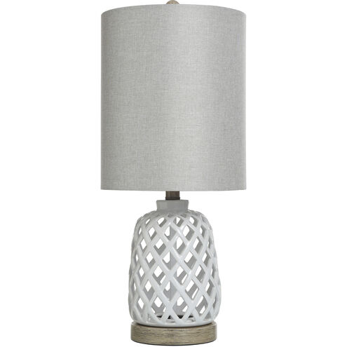 Signature 23.3 inch 60 watt White Table Lamp Portable Light