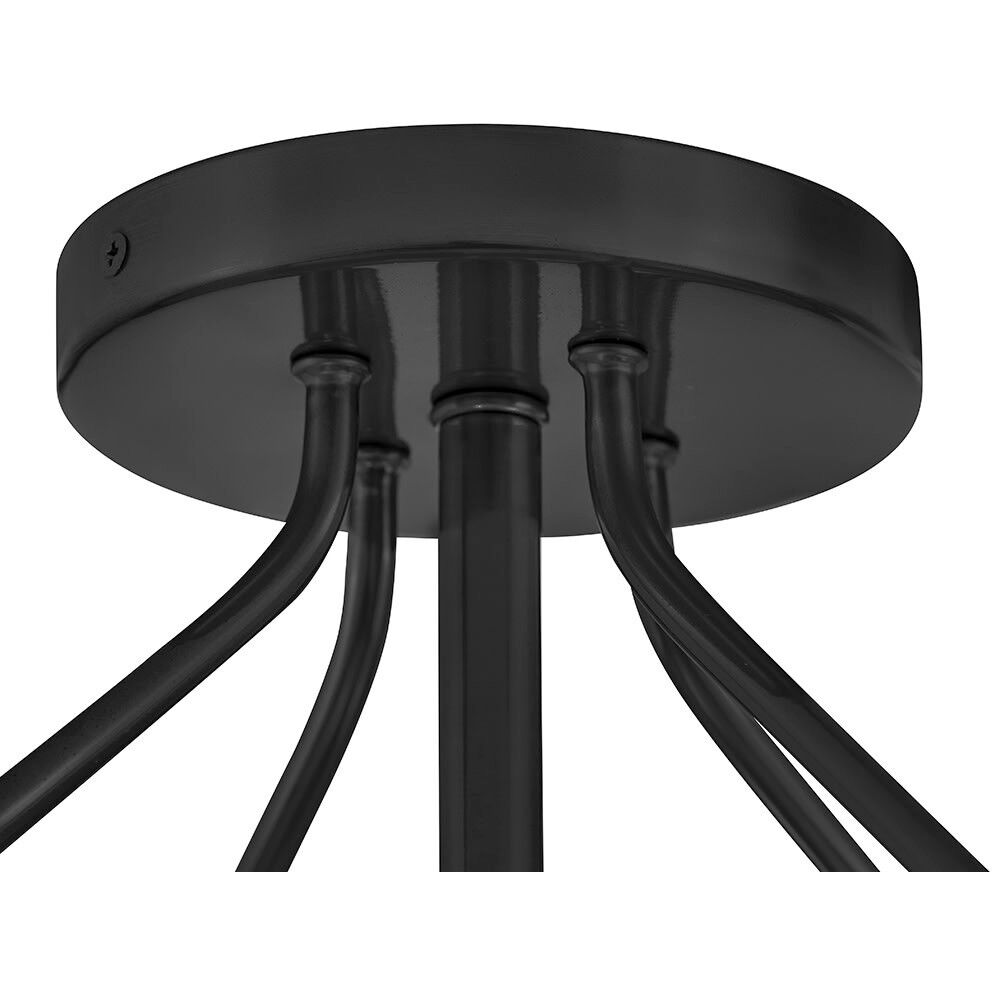 Gus 3 Light 14.5 inch Black Semi-Flush Mount Ceiling Light, Medium