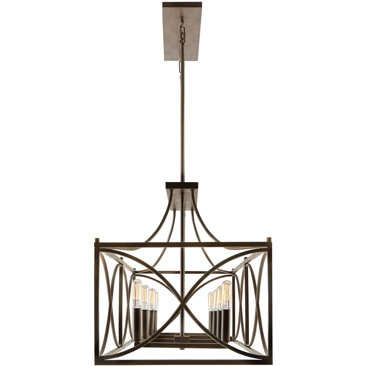 Tybee 8 Light 45.75 inch Nordic Grey Island Ceiling Light