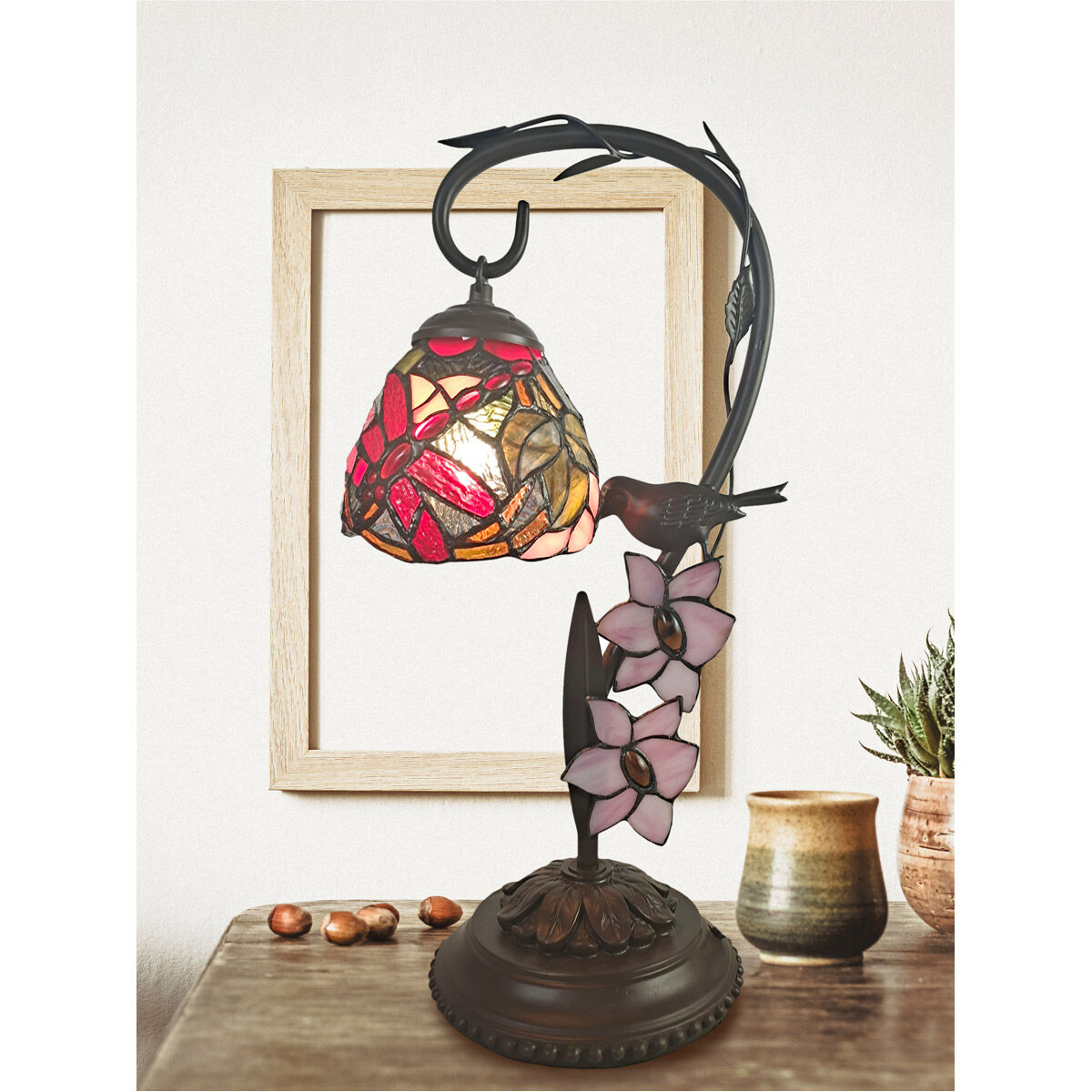 Dale Tiffany TA20293 Cypress Bird 17 inch 25.00 watt Antique Bronze Accent Lamp Portable Light
