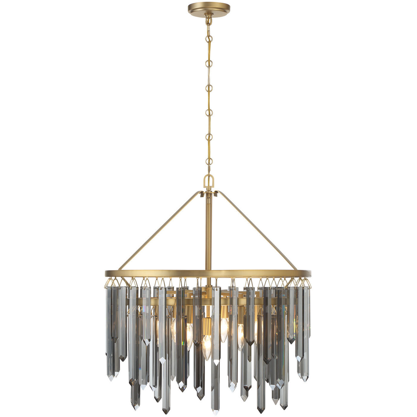 Gemma 7 Light 24 inch Modern Gold Chandelier Ceiling Light