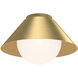 Alora Mood Remy 1 Light 13.5 inch Brushed Gold Flush Mount Ceiling Light