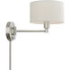 Allison 15 inch 60.00 watt Brushed Nickel Swing Arm Wall Lamp Wall Light