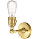 Franklin Restoration Bare Bulb 1 Light 5 inch Satin Gold Sconce Wall Light
