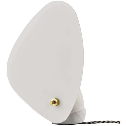 Bonnie 13 inch 60.00 watt White with Antique Brass Accent Table Lantern Portable Light 