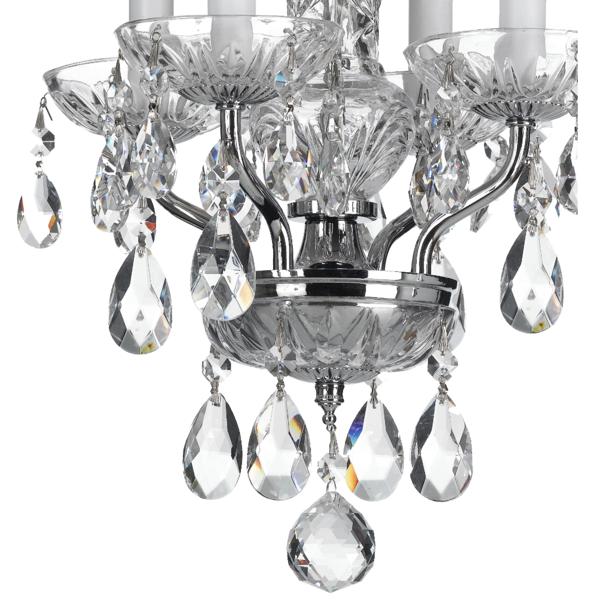 Welton 4 Light 11 inch Polished Chrome Mini Chandelier Ceiling Light in Clear Hand Cut