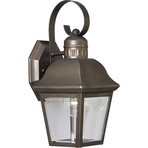 Tiera 1 Light 13 inch Antique Bronze Outdoor Wall Lantern, Small