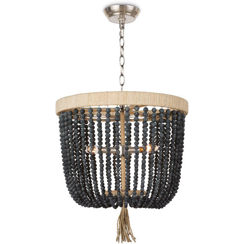 Milos 3 Light 18 inch Blue Chandelier Ceiling Light