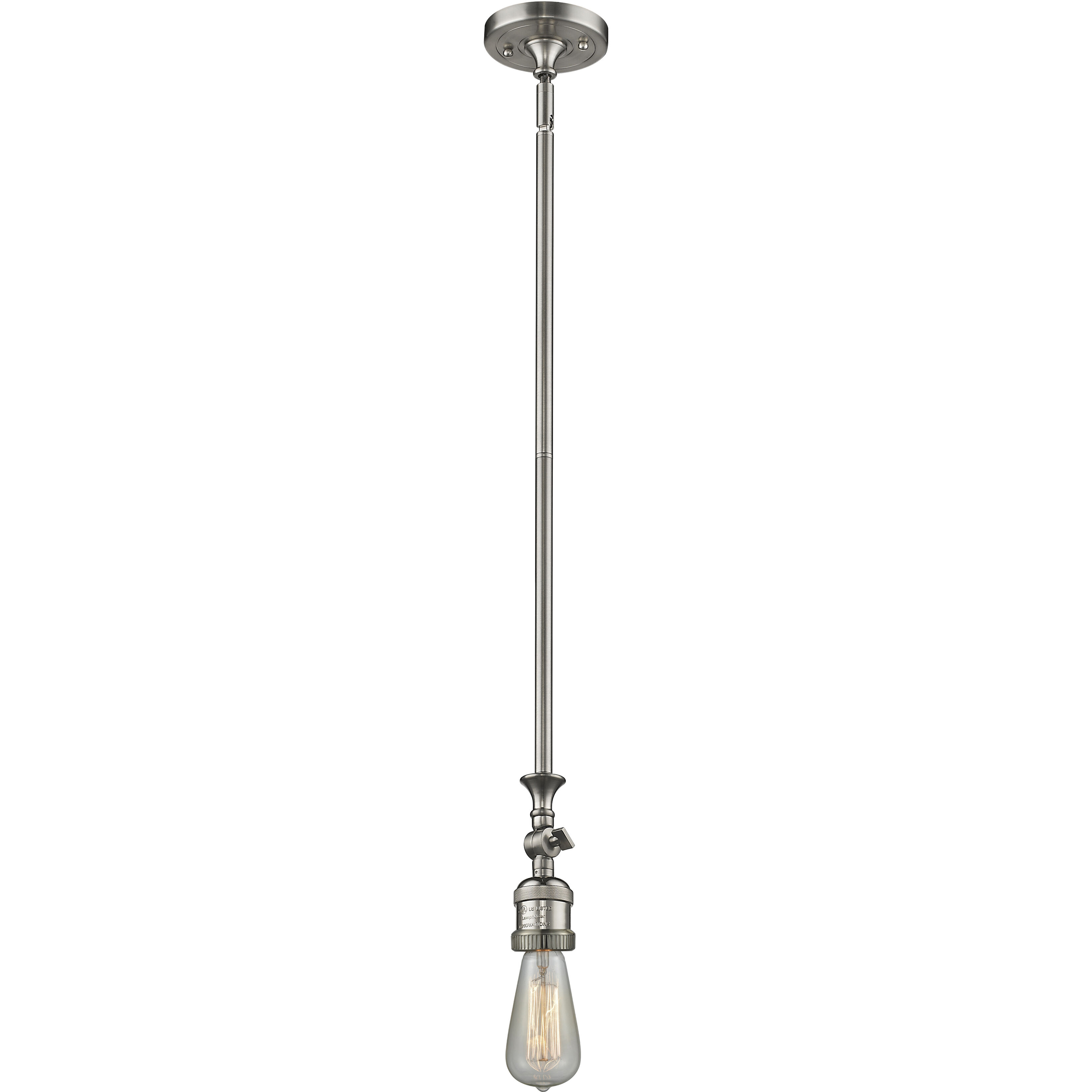 Franklin Restoration Bridgeton 1 Light 16 inch Brushed Satin Nickel Mini Pendant Ceiling Light in Incandescent, Seedy