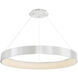 Corso LED 42.5 inch Brushed Aluminum Pendant Ceiling Light in 4.5in, 43in, dweLED