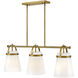Tori LED 38 inch Lacquered Brass Chandelier Ceiling Light, Linear