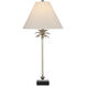Palmyra 35 inch 150 watt Polished Nickel and Black Table Lamp Portable Light