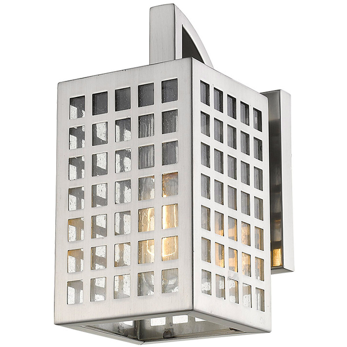 Letzel 1 Light 11 inch Satin Nickel Exterior Wall Mount