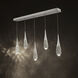 Beyond Hibiscus LED 5.5 inch Polished Nickel Multi-Light Pendant Ceiling Light, Linear Canopy