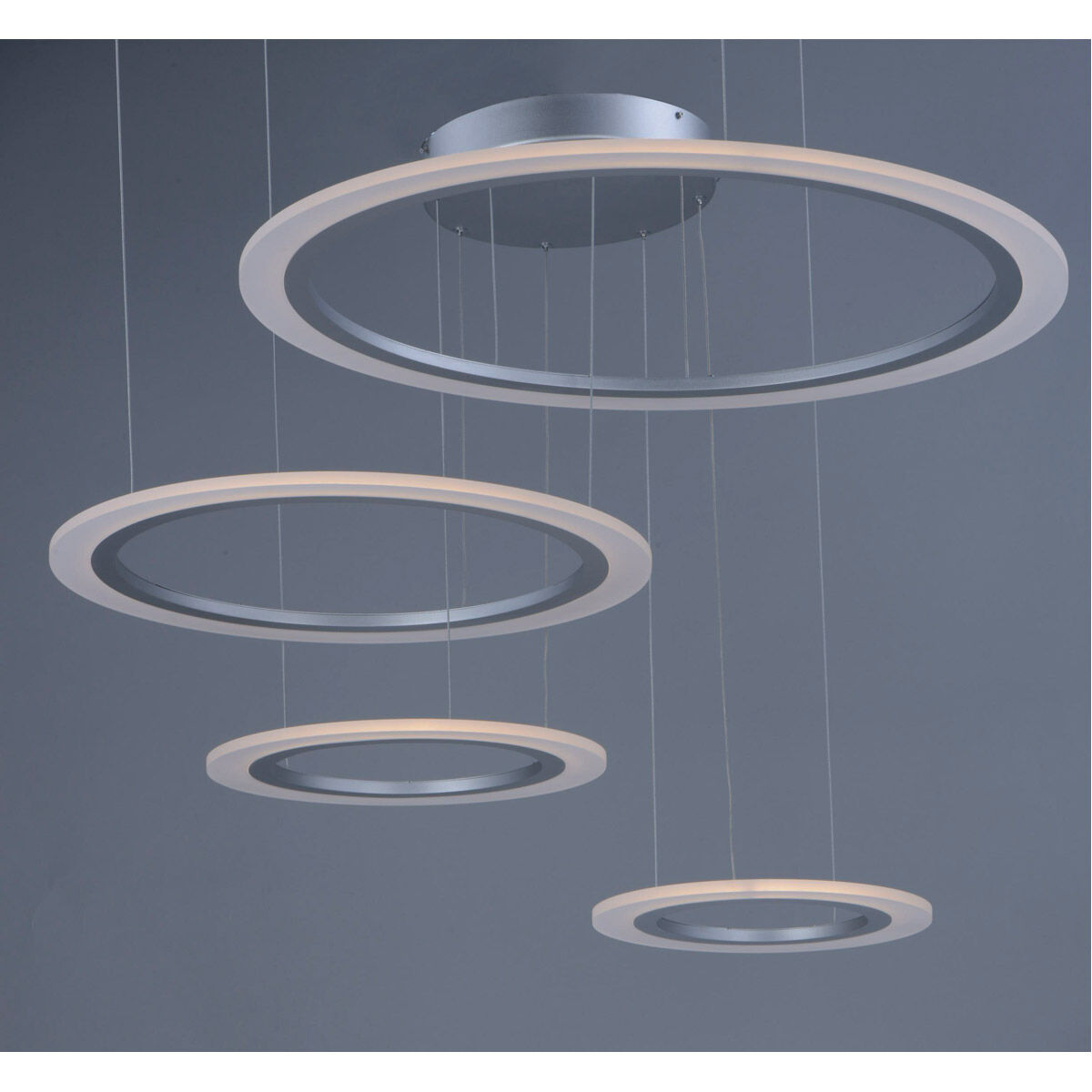 Saturn II LED LED 35.5 inch Matte Silver Multi-Light Pendant Ceiling Light
