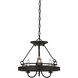 Helena 3 Light 14 inch Texture Gray With Moroccan Bronze Pendant Ceiling Light, Convertible to Semi-Flush