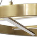 Dante LED 24 inch Aged Brass Chandelier Ceiling Light