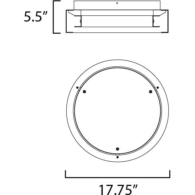 iCorona WiZ LED 17.75 inch Matte White Flush Mount Ceiling Light