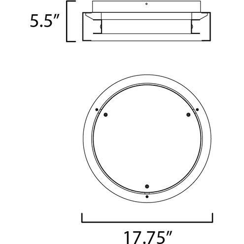 iCorona WiZ LED 17.75 inch Matte White Flush Mount Ceiling Light