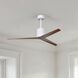 Atlas Eliza 56 inch Gloss White with Walnut Tone Blades Ceiling Fan, Paddle Fan