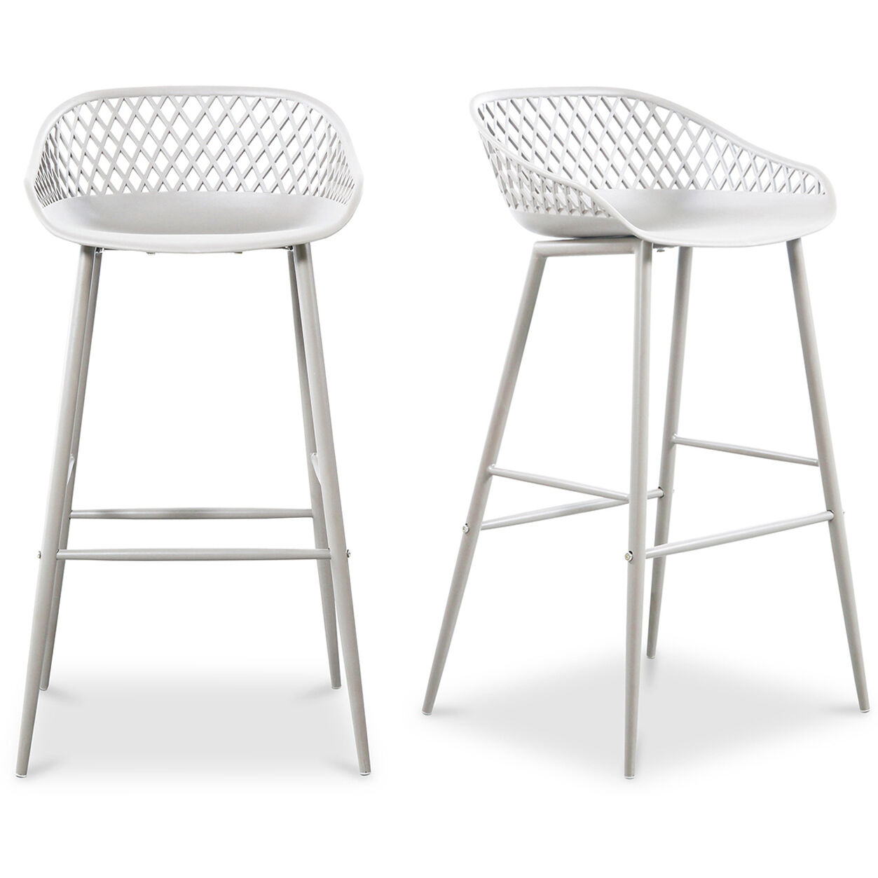 Piazza 37 inch White Outdoor Barstool