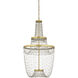 Mademoiselle LED 27.25 inch Contemporary Gold Leaf and Contemporary Gold Chandelier Ceiling Light, Grande