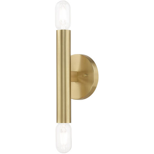 Copenhagen 2 Light 5 inch Satin Brass ADA ADA Wall Sconce Wall Light